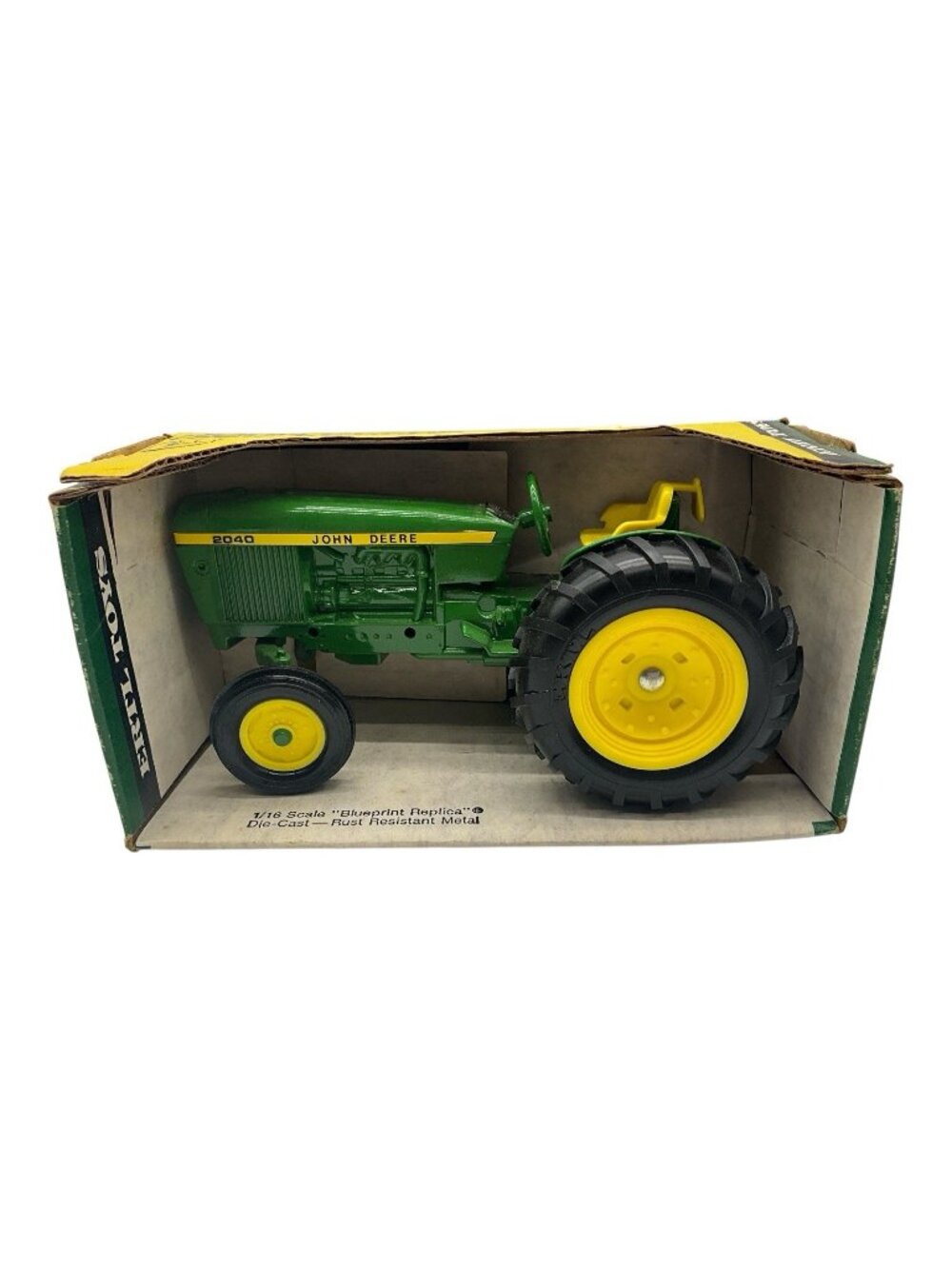 Ertl 1/16 John Deere Utility Tractor Blueprint Replica Yellow Box #516 Made 1976